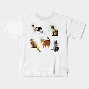 flower kitties Kids T-Shirt